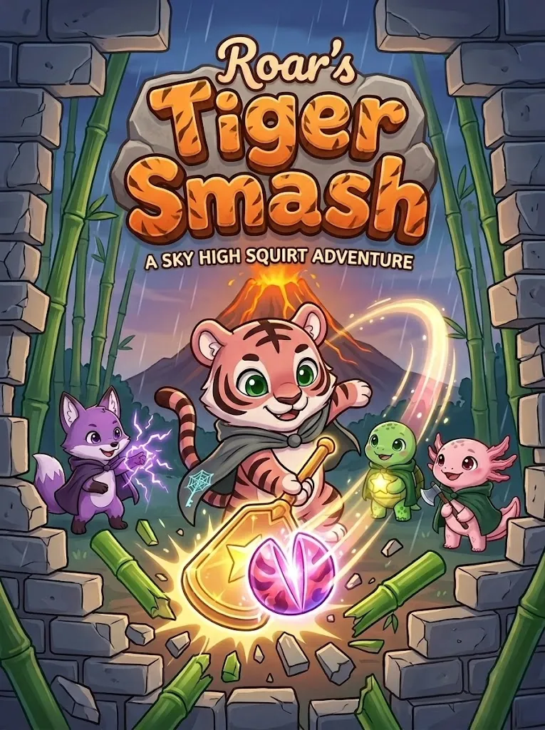 Game cover: Tiger Smash — an action game featuring Roar the tiger in fast-paced combat