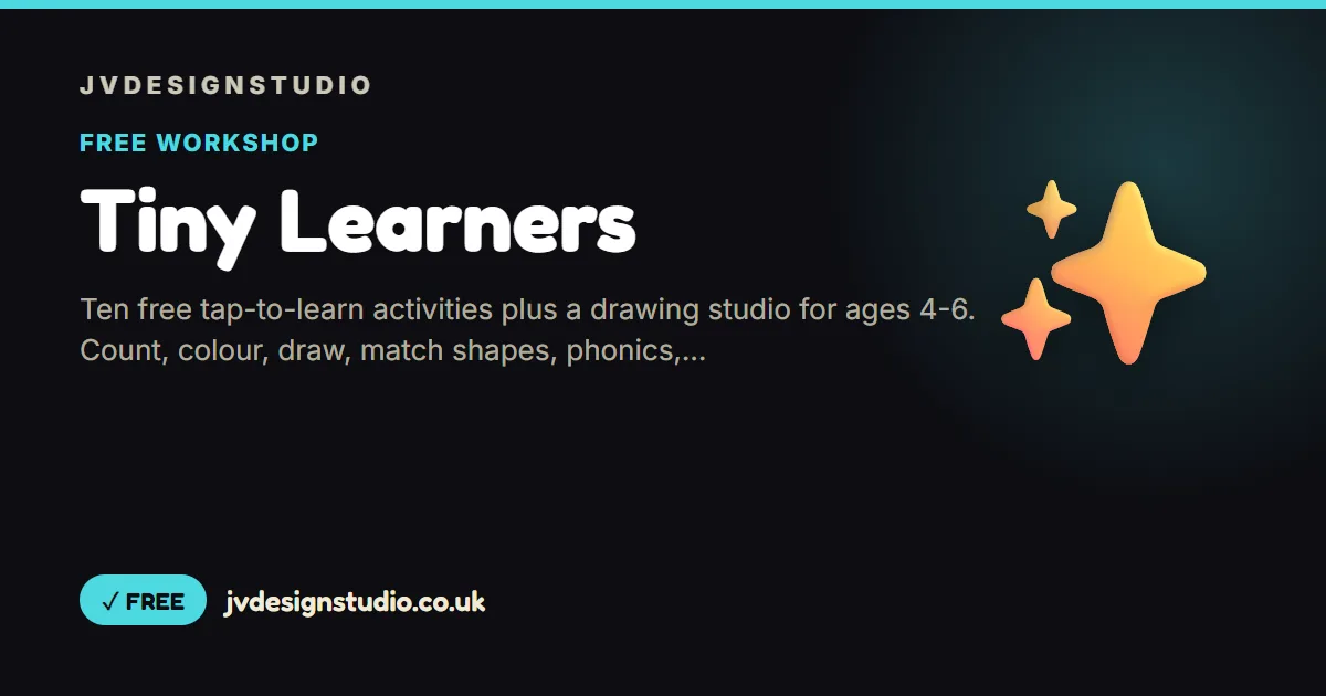 Tiny Learners preview , tap-to-learn activities for ages 4-6